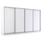 Dulap Mobildor-Lux Fox uși glisante din PAL (400x60x200H cm) Alb