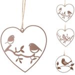 Декор Promstore 22159 Сувенир металлический Сердце 19x18cm, коричневый