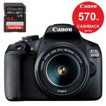 Canon 2000D KIT 18-55 III + CASHBACK 570 lei + Sandisk SDXC 64Gb 200Mb/s