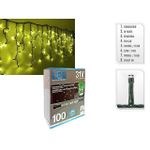 Ghirlandă Promstore 35791 Огни новогодние Сосульки 100LED тепл-бел, 2.85m, расст