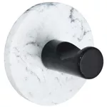 Cârlig baie Bisk 08224 rotund 5x5 cm, alb/negru