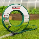 Furtun Technoworker VOR83203 de gradina PVC 1/2x30m cu 4 duze in set