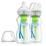 Поильник Dr. Brown's 072239317112 Set 2 biberoane din sticla cu gat larg Options+, 270 ml