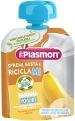 Пюре PLASMON банан с йогуртом (6 мес), 85 г
