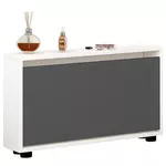 Raft pentru încălțăminte Mobildor-Lux Leo Slim 70x16x47H cm White/Anthracite