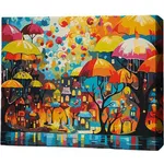 Картина по номерам BrushMe MG0017FC 40х50cm (fără cutie) Orașul sub umbrele