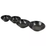 Посуда прочая Tognana 53009 Recipient pentru aperitiv Let's Party 4portii, 28cm, portelan, neagra