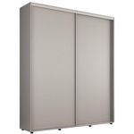 Dulap Mobildor-Lux Compact uși glisante PAL fără ornament (220x45x230H cm) Grey