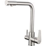 Смеситель кухонный Frap F 4348 (chiuveta plus) INOX (0180) (4587)