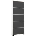 Полка для обуви Mobildor-Lux Leo Slim 60x16x203H cm White/Anthracite