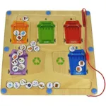 Joc educativ de masă miscellaneous 9817 Tabla din lemn Recycling Maze 57284