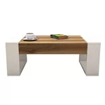 Măsuţă cafea Trendy Venus, Nuc, Alb 102x37x60cm