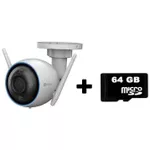 Камера наблюдения EZVIZ CS-H3-R100-1H3WKFL 3mp + MicroSD 64GB (CARDT64G-D)