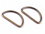 Inel metalic tip D, 38 mm, alamă antică