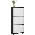 Raft pentru încălțăminte Mobildor-Lux Leo Slim 50x16x125H cm Anhracite/White