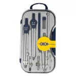 Set de creație miscellaneous ZB.5314CL-03 Set Compas Zi-Bi COLLEGE 9 elemente, albastru