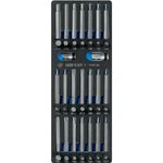 Set de tubulare, bite, duze King Tony Bituri Torx, hexagonale, caneluri 9-1044CQV 10 mm, 44 buc. (SPUMA)