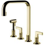 Смеситель кухонный Gessi 58703-710 Inciso Brass PVD