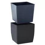 Ghiveci pentru flori Aleana 115083 Cvadro 16x16x15.5 cm, granit