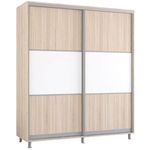 Dulap Mobildor-Lux Aron cu uși glisante orizontal (200x60x220H cm) Sonoma