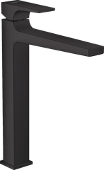 Metropol Смеситель для раковины 260, однорычажный, с рычаговой рукояткой, со сливным клапаном Push-Open, для раковины в форме таза, Matt Black