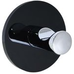 Cârlig baie Bisk 08031 rotund 5x5 cm, negru/crom