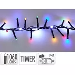 Гирлянда Promstore 56491 Luminite de Craciun Fir-cascadă, 1060LED(750/310), 15m, timer, multicolor/alb