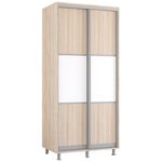 Dulap Mobildor-Lux Aron-S 1.0m-1.8m uși glisante din PAL orizontal (100x60x200H cm) Sonoma