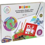 Set de creație Primo Crafts PAINTSET2 Set de colorat 55 de piese, 24 creioane, 24 pixuri, 6 șabloane, 1 creion