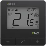 Termostat de cameră ENGO Controls E40-BATB prin internet ZigBee/Wireless cu baterie, programabil, black