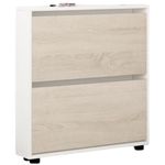 Полка для обуви Mobildor-Lux Leo Slim 100x16x86H cm White/Sonoma