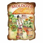 Магнит на холодильник (дерево) - Молдова