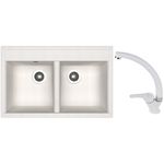 Мойка кухонная со смесителем Dr.Gans Astra 780 + SanDonna F 1069 gri