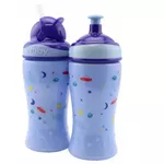 Cană cu pai Nuby NV04017BLUE набор 2шт 360ml Pop-up cup(18m+) + Flip-it(12m+) Blue