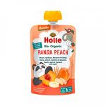 Piure de piersici, caise, banane și grâu spelt Holle Bio Organic Panda Peach (68luni+), 100g