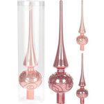 Decor de Crăciun și Anul Nou Promstore 20635 Верхушка елочная стеклянная 25сm Dark Pink