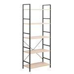 Офисный стеллаж Deco Columbus 5 nivele 63x30x158H Oak/Black