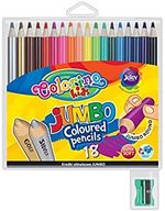 Цветные карандаши с точилкой COLORINO KIDS Jumbo, 18 цветов