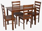 Комплект стол и стулья Evelin di Costacurta стол Gloria Burnish Oak + 4 стула Gloria Burnish Oak/Ekea12 Dark Brown