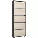 Полка для обуви Mobildor-Lux Leo Slim 70x16x203H cm Anthracite/Sonoma
