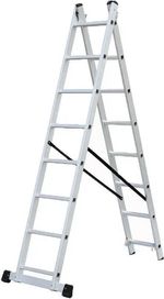 Лестница Lider-Tech AC0208A Scari cu doua tronsoane, 2x8 trepte, H=3.68m, sarcina max.150kg
