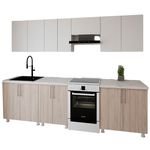 Mobilă pentru bucatarie Smartex (30033) K1 280cm Alb+Stejar Deschis
