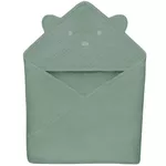 Accesoriu pentru baie Lionelo Prosop copii din muselina 80x80cm Green Forest
