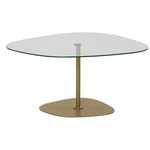 Măsuţă cafea Trendy Soho, Transparent, Aur