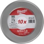 Disc de șlefuire Milwaukee 4932459164 Set discuri abrazive pentru debitat metal 125x1.0x22.22 (10buc)