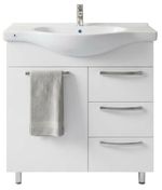 Dulap pentru lavoar Mashtab 11338 Agat cu 3 sertare 75cm Alb