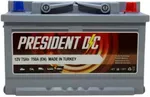 Acumulator auto President 75 AH 750A (277x175x191)