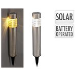 Aplică exterior ProGarden 38934 Felinar pe baterie solara H42cm, inox