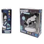 Jucărie Promstore 52480 Jucarie Microscop cu accesorii, fuctioneaza cu 2 baterii AA