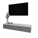 Comodă TV Smartex (16567) Т10 120 TV-Навесная Alb+Grafit